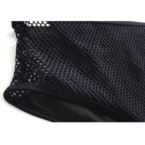 Victoria's Secret Black Mesh Fishnet High Waist Swim Bikini Botttom Small S - Picture 3 of 3
